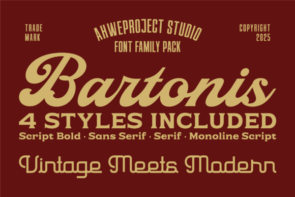 Bartonis: A Vintage Display Font for Modern Branding