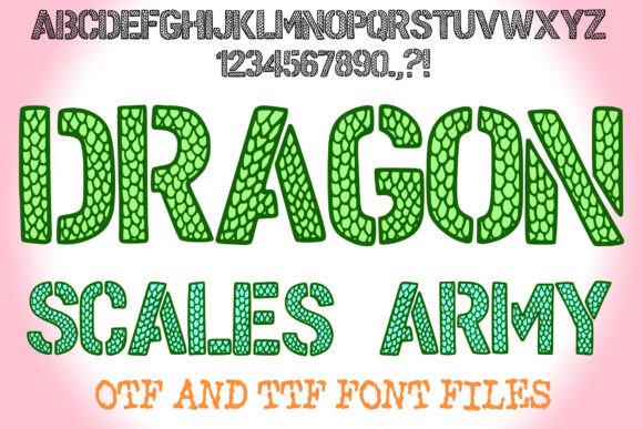 Dragon Scales Army Font for Bold Web Headers