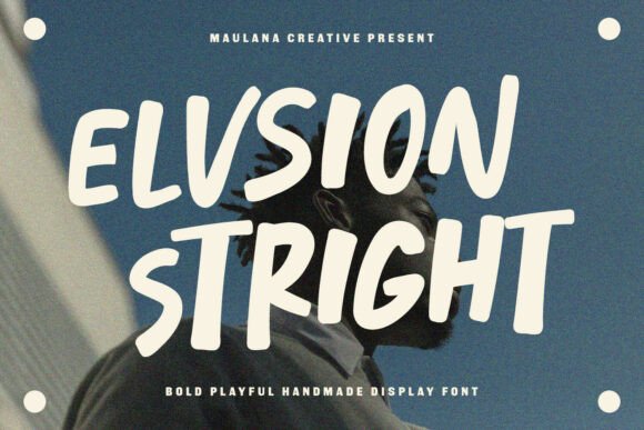 Elvsion Stright: A Bold Display Font for Handmade Brands