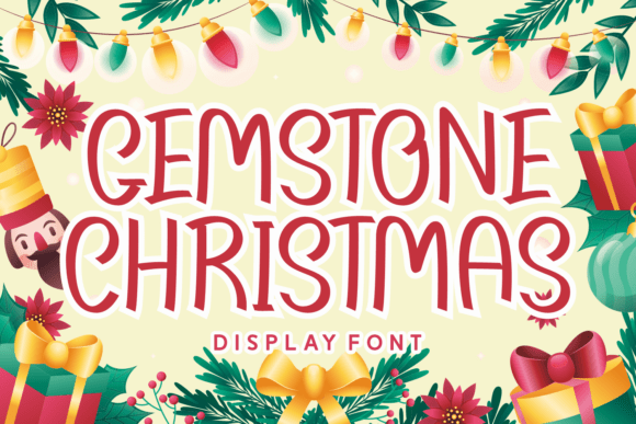 Gemstone Christmas: A Festive Display Font for Your Brand