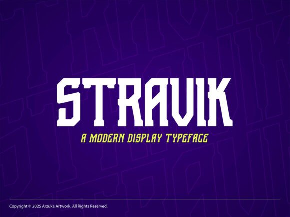 Stravik Typeface: Bold Branding for Modern Business