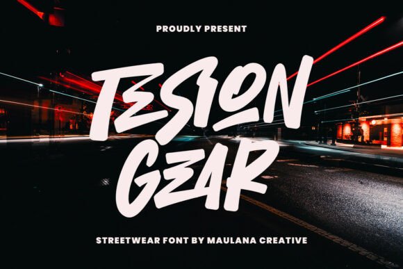 Tesion Gear: A Bold Display Font for Web Headers