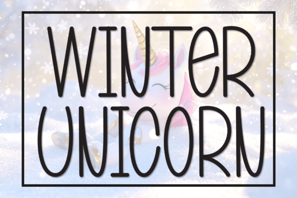 Winter Unicorn: A Whimsical Display Font for Makers