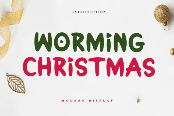 Worming Christmas: A Sweet Cursive Display Font for Editors